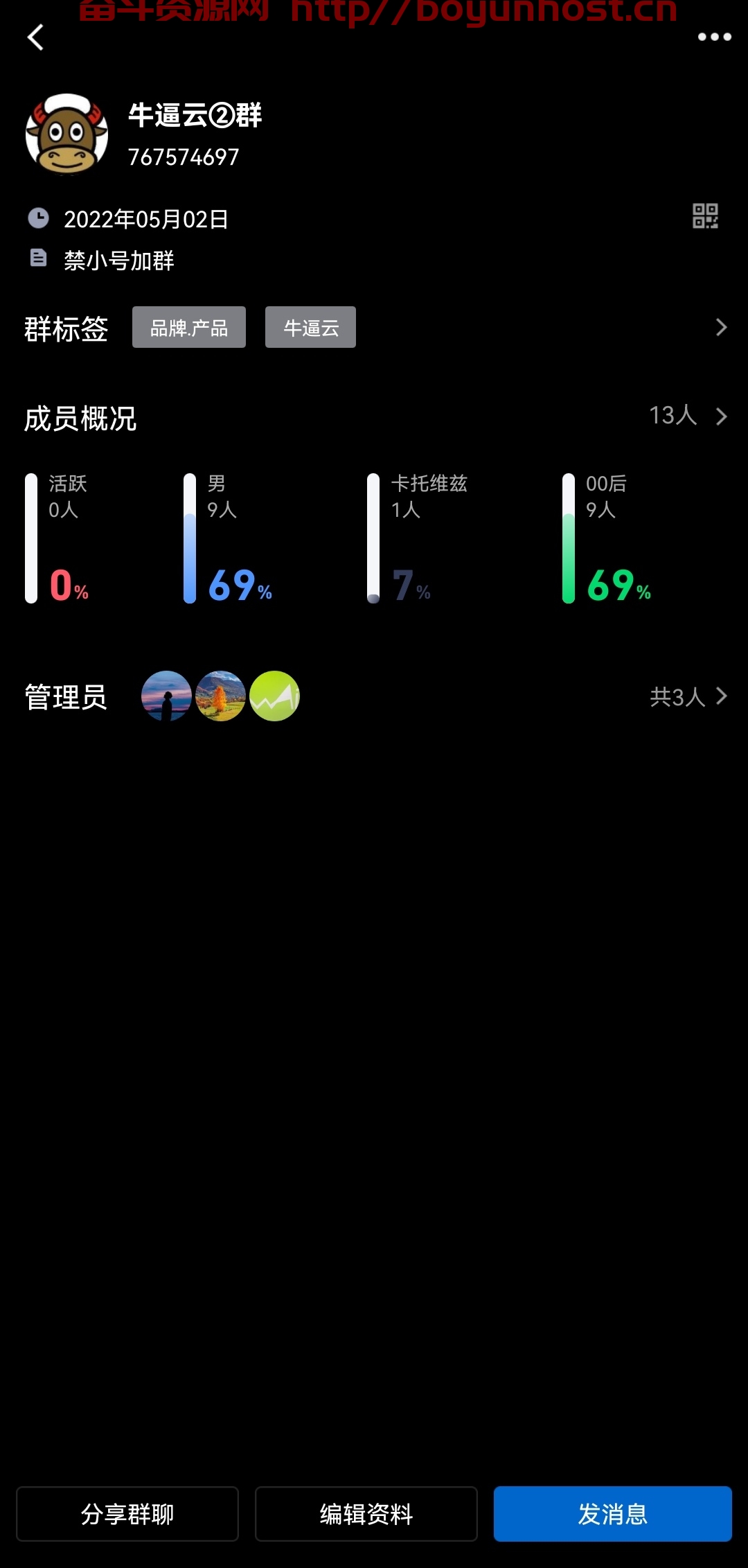 [牛逼云]新建二群通知 - 奋斗资源网